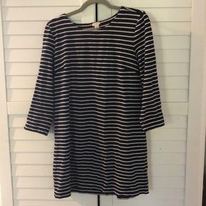 JCREW NAVY AND WHITE STRIPED MINI DRESS MEDIUM